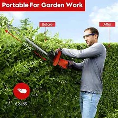 22Inch Cordless Hedge Trimmer Cordless Electric Hedge Trimmer w/2* 21V Battery