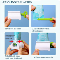 Toothpaste Squeezer Bathroom Tube Easy Stand Dispenser Rolling Holder Seat Lot