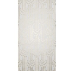 Broadway Arches arthouse trellis lines white yellow gold metallic Wallpaper roll
