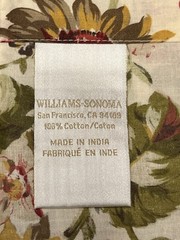 Williams Sonoma Napkins Set of 6 Floral Botanical Ivory Cottage Core NWOT