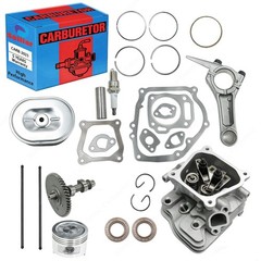 Camshaft Gasket Kit For Honda GX160 5.5HP Cylinder Head Connecting Rod Piston