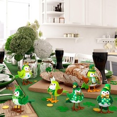 Capoda 6 Pcs Plush Bird Decorations Bird Figurines Doll Table Ornament Plush
