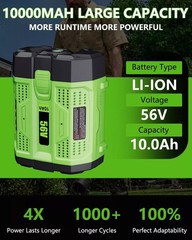 Upgraded 10Ah 7.5 Lithium-ion Battery For EGO 56V 56 Volt BA5600T BA4200 BA2800