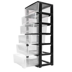 Rolling Drawer Cart Mobile PP 6-Drawer Dorm Storage Cart for Offices Home