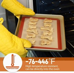 3-Pack Silicone Baking Mat Nonstick Heat Resistant Oven Mats Toaster Liner Sheet