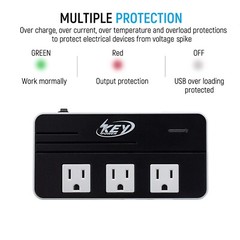 220V to 110V Step Down Voltage Converter 2-Outlet 4 USB Travel Adapter Converter