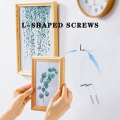 100Pcs Right-Angle Hooks Carbon Steel Metal Self-Tapping Screw Hooks Home Kit…