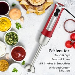 Zulay 800W Immersion Hand Blender – Turbo Stick Mixer, Stainless Blades