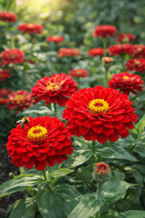 100+ Cherry Queen Zinnia Flower Seeds RED Zinnia Elegans Annual