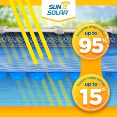 Sun2Solar 1200 Series Rectangle Swimming Pool Solar Cover Blanket – Choose Size