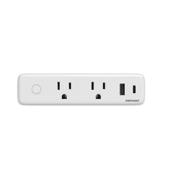 15 Amp Smart Wi-Fi Bluetooth Indoor USB Plug Timer with 2-Outlets, USB Type-A an