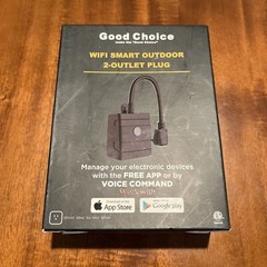 Good Choice Wi-Fi Smart Outdoor 2-Outlet Plug No Hub Required Apple/Google NIB