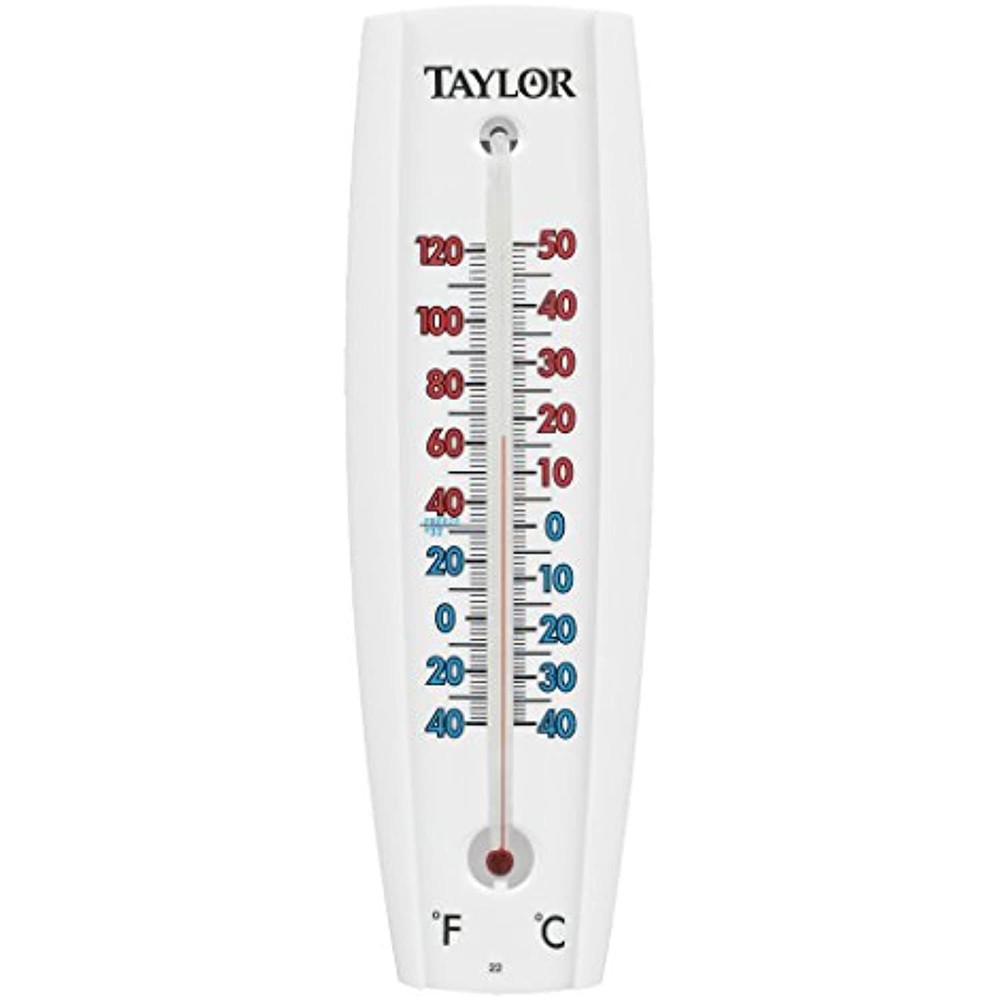 Taylor Tube Thermometer Plastic White 7.68 in.