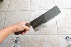 Crude – EXTRA HEAVY 9 Inch Premium Chinese Meat Cleaver Knife, Carbon Steel 2 LB