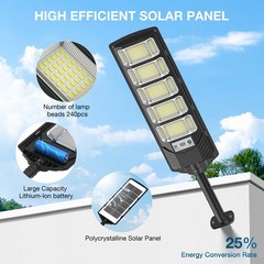 GMOX 100000LM Solar Street Lights Outdoor Dusk to Dawn Waterproof Motion Sensor