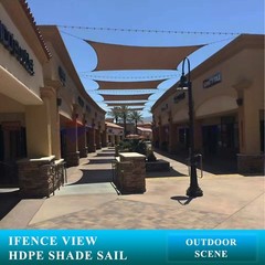 Ifenceview Brown 15’x15′-15’x48′ Rectangle Sun Shade Sail Patio Canopy Awning 48