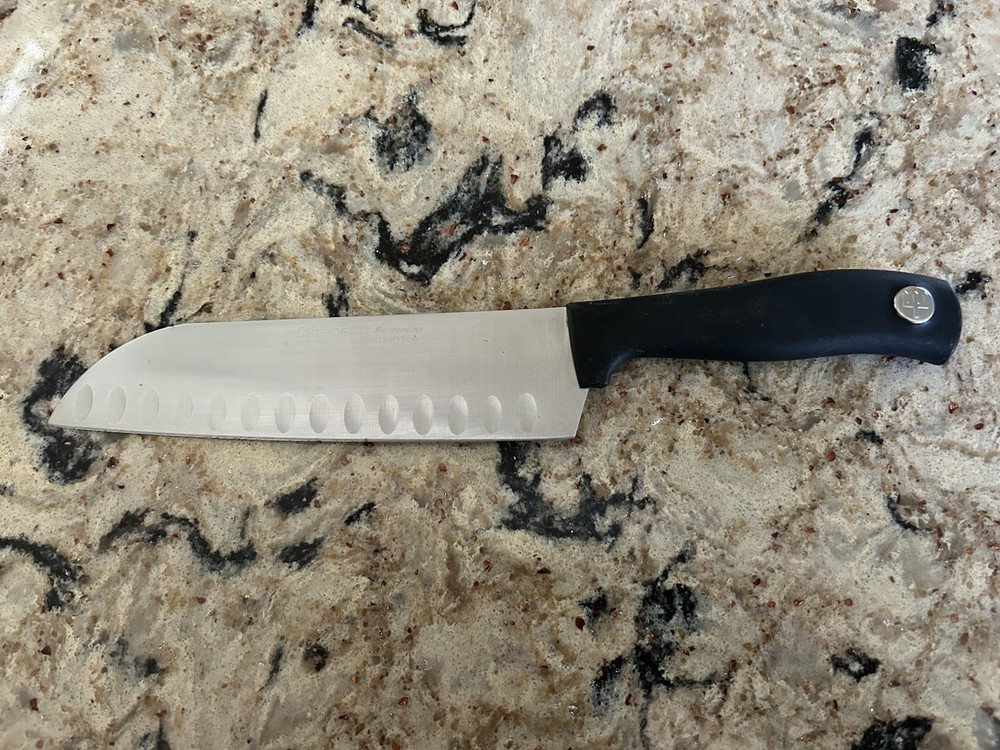 Vintage WUSTHOF Silverpoint 4184 / 17cm, 6.5″ Santoku Knife Germany