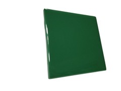Emerald Green Ceramic Tile 4.25 inch Subway Square Vintage Mid Century Modern