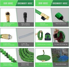 50FT 100FT 4X Stronger Deluxe Heavy Duty Expandable Flexible Garden Water Hose