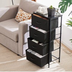 4 Fabric Drawer Dresser for Bedroom, Storage Organizer Unit Chest of Tower