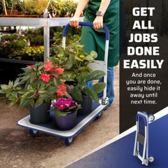 ( USED ) Folding Hand Truck Dolly Cart Wheels Luggage Trolley Moving 330/660lbs