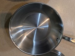 Made In Stainless Steel Saucier Pan with Lid 3 Qt Multi-Clad Cookware
