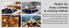 Titanium Pan Frying Pans for Cooking Non Stick with Lid 11.81in Upgraded
