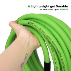 20pcs Hybrid Air Hose Kit, 3/8″ x 25-FT Premium Air Compressor Accessory Set
