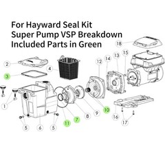 1PCS Super Pump Seal Replacement Kit For Hayward Fits Regular/X/VSP Models