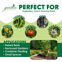 Garden Elements 8-Leg Big Brother Square Collapsible Tomato Cages, 58” (3 pack)