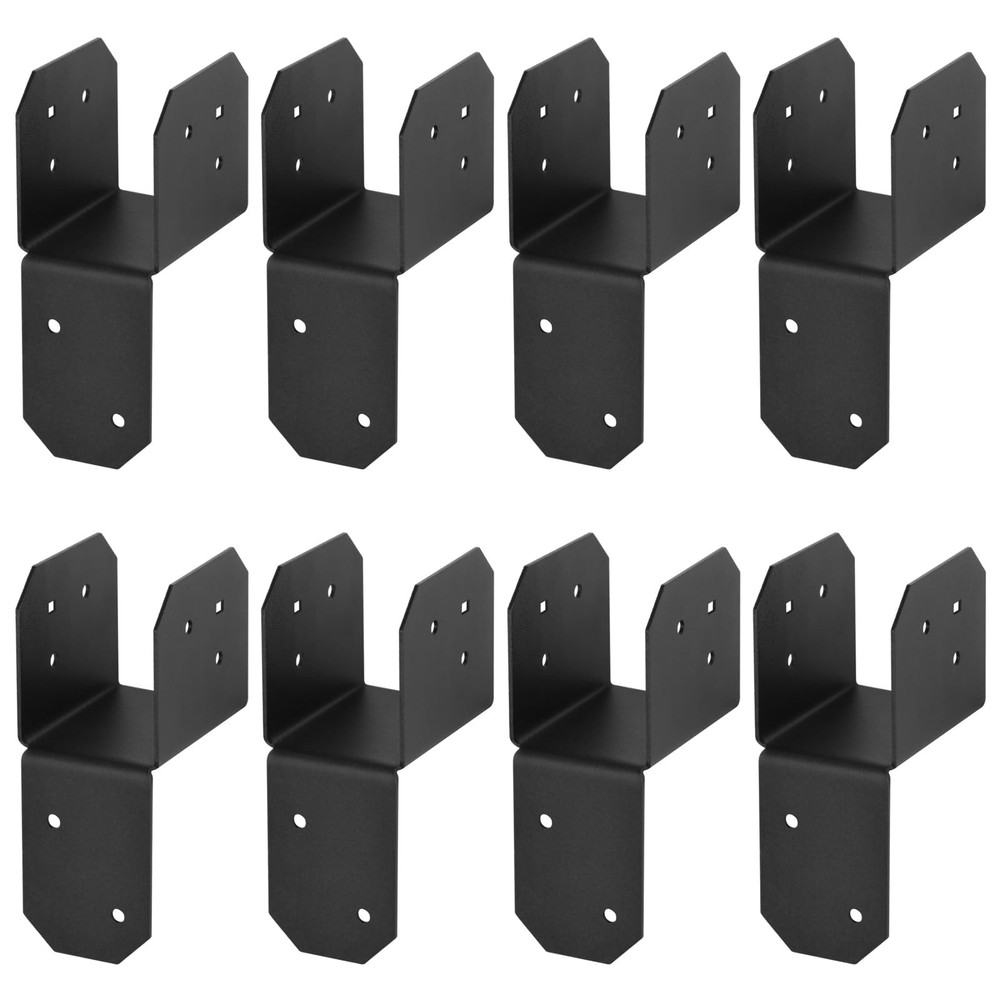 8 Pcs 2×4 Joist Anchor Connector, Post Caps Tie Bracket for Pergola, 17 Gauge