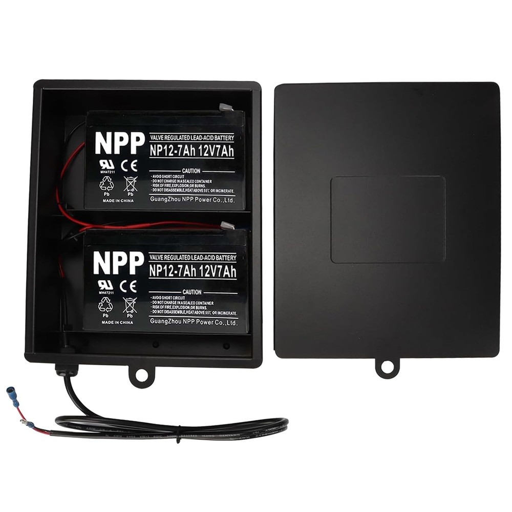 2025 New Upgraded Steel Battery Box with 2 Batteries Kit(12V 7AH lead-acid)