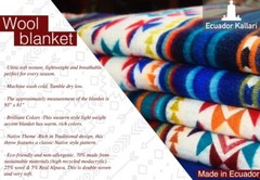 Ecuador Light Weight Accent Wool Blanket