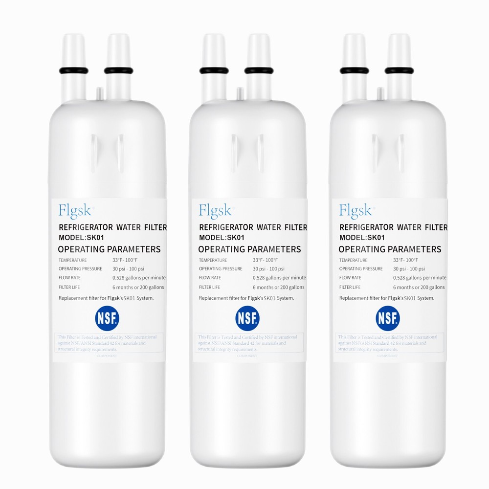 3 Pck Fridge Filter – EDR1RXD1, W10295370A, Filter 1, 46-9081, 46-9930, KAD1RXD1
