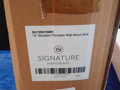 Signature Hardware Stoddert 19″ Porcelain Wall-Mounted Bathroom Sink