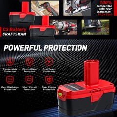 1-2Pack 8.0Ah for Craftsman 19.2V Lithium Battery C3 DieHard 11375 6.0Ah/Charger