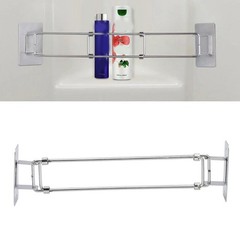 Adjustable Bathroom Corner Storage Bar Stainless Steel Shower 7.68-13.58in MISR