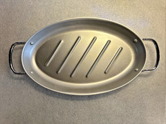Non Stick Oval Grill Pan 13″x8″ With Stainless Steel Handles Outdoor Cooking New
