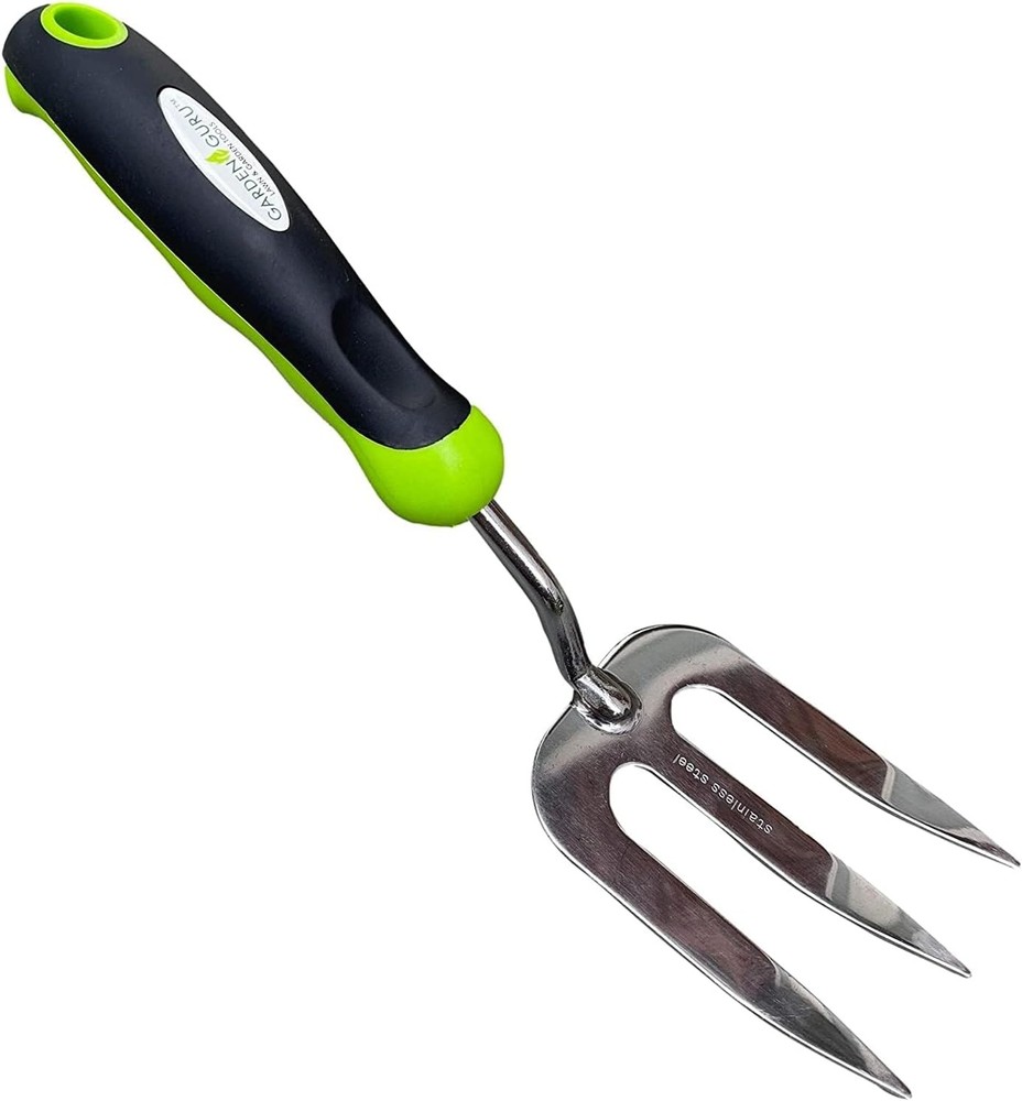 Garden Guru Stainless Steel Hand Weeder Fork Tool – Rust Resistant Stainless