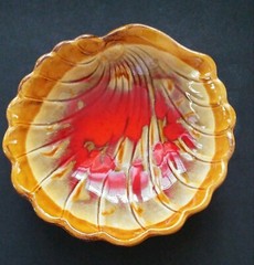Vintage MCM California Pottery Drip-Glazed Candy Dish (Nuts/Soap/Trinkets) USA