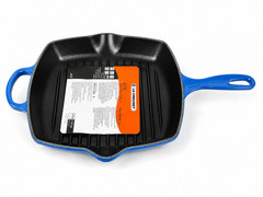 Le Creuset Signature Square Skillet Grill — 10.25″ (26 cm) | Marseille / Blue