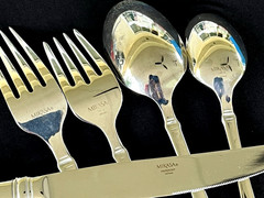 44 x MIKASA Harmony Stainless Steel Flatware 18/10 Vietnam Knife Fork Spoon Mint
