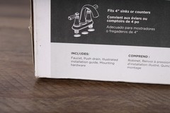 American Standard Rumson 4″ Bathroom Faucet Matte Black Open Box (No Drain)
