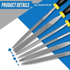 6Pcs Metal Needle File Set Small Hardened Carbon Steel File Mini Hand Metal Tool