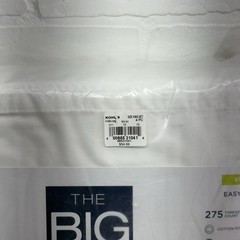 NEW – The Big One Easy Care 4-Piece King Sheet Set 275 Thread Count White