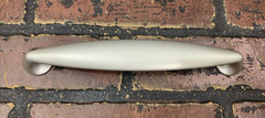 Large nickel silver color drawer door pull 7.5-in center to center