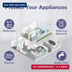 SimPure Whole House Water Filter System, 2 Stages Clear Home Water Pre-Filtratio