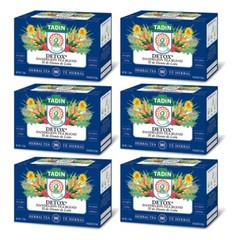 Tadin Dandelion Root Detox Tea Blend. Caffeine Free. 24 Bags. 1.19 oz. Pack of 6