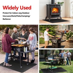 Large 65×48 Grill Mat – Fireproof, Waterproof BBQ Pad for Deck & Patio Use
