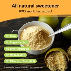 Pure Monk Fruit Sweetener No Erythritol, 80g
